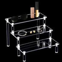 1 Set Cosmetics Perfume Organizer Nail Polish Display Holder Storage Display Stand, Transparent Acrylic Countertop Storage Rack 2