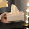 Clear Acrylic Tissue Box Napkin Holder Tissue Dispenser Box Acrylic Tissue Organizer Car Home Office Restaurant Hotel Supply 6