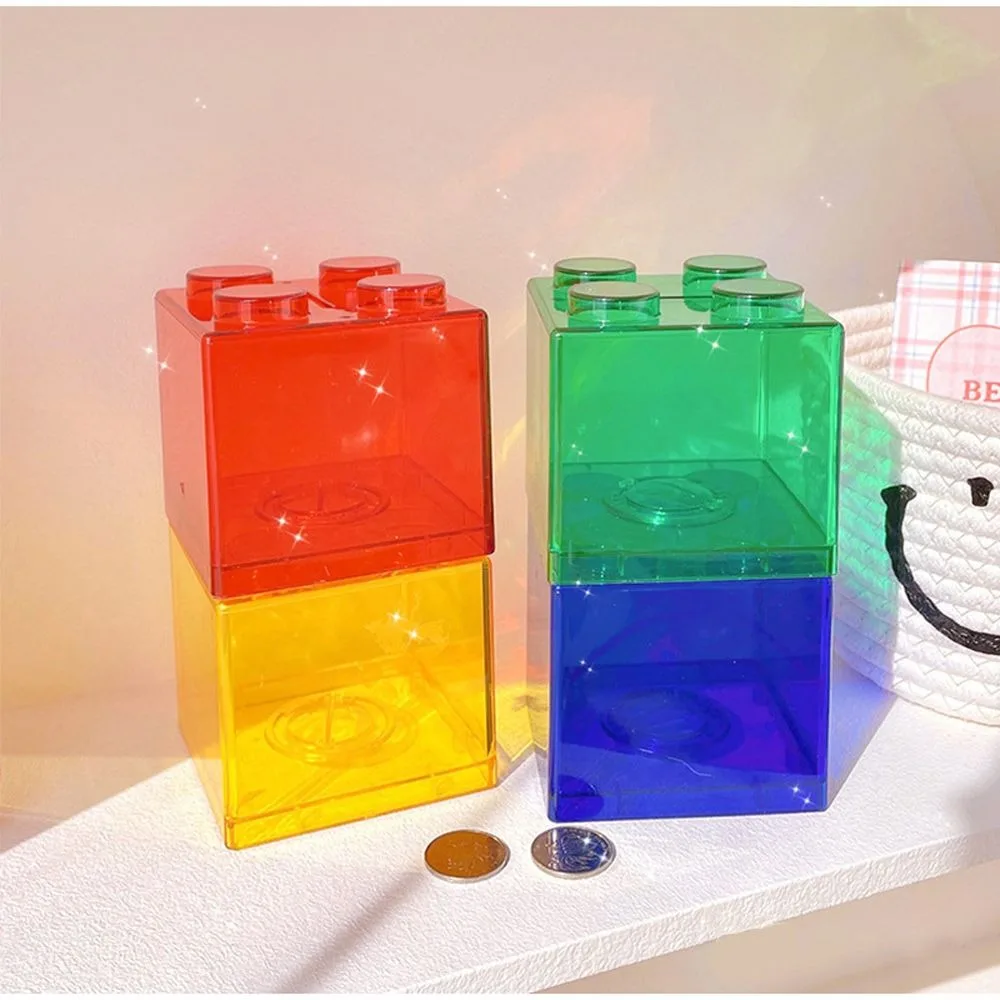 Boîtes de rangement blocs empilables colorés | Décoration ludique