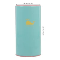 1Pc Children S Piggy Bank Metal Money Pot Coin Savings Box Iron Jar For Kids Room Cartoon Whale Design Square Shape Student Gift 2