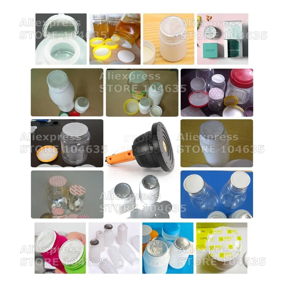 Portable Induction Bottle Sealer aluminum foil Jar Glass Can Sealing Machine Honey Oil Wax Capping Machine Cap 20-100mm/20-130mm 2