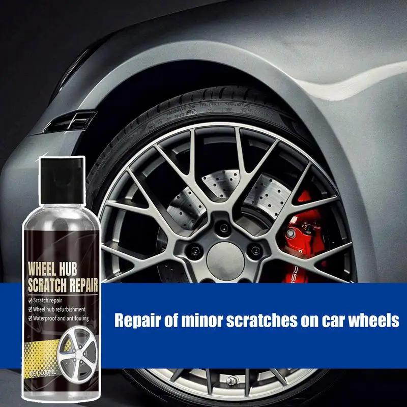 100ml Car Tire Shine Multifunctional Car Tire Scratch Remover Portable Tyre Shine Vehicle Wax Polish for Trucks Motorcycles