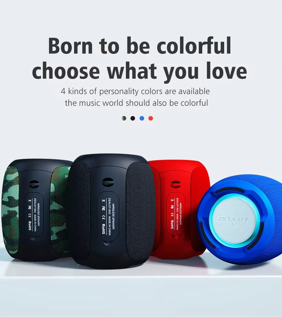 S53 Wireless Bluetooth Speaker 24 Hours Super Loud Sound Bluetooth Speaker IPX6 Waterproof For Phone TF Card FM