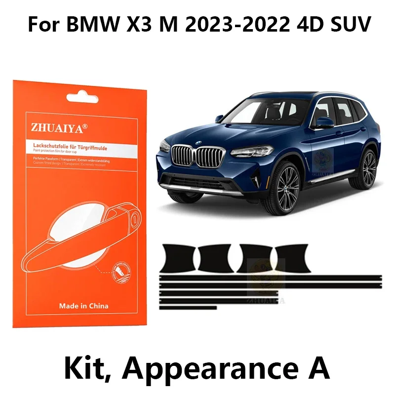 

Защитная пленка ZHUAIYA для красок дверной ручки, ТПУ PPF для BMW X3 M 2023-2022 4D SUV, автомобильные аксессуары