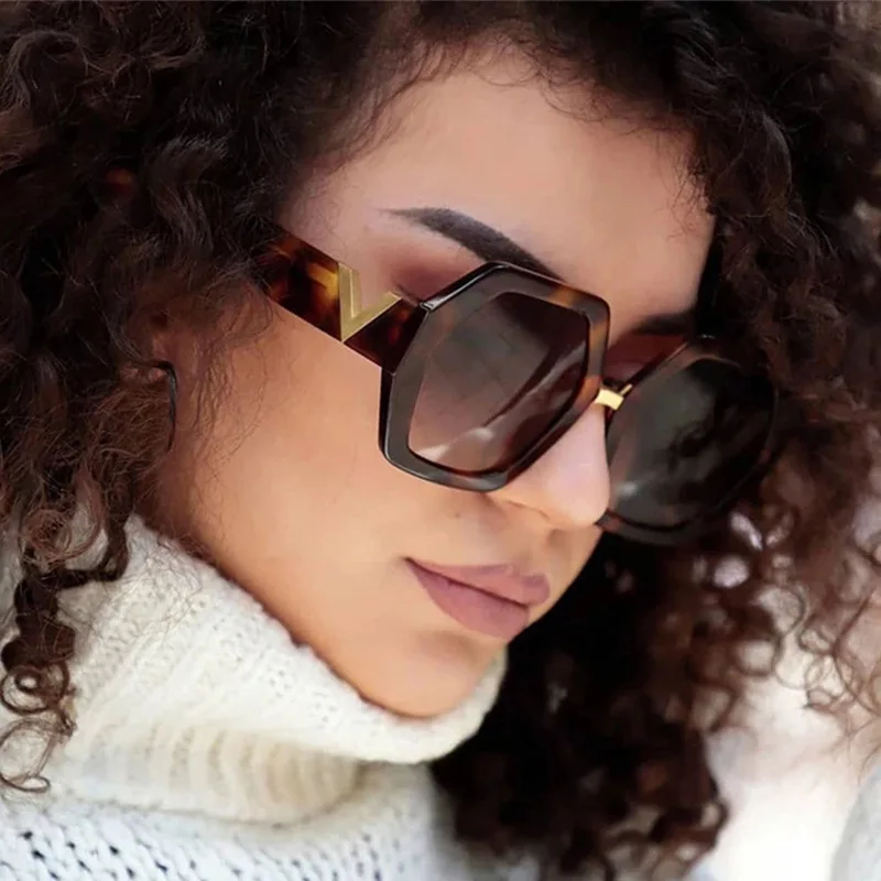 Fashion Big Frame Hexagon Sunglasses Women 2023 Designer Oversized Eyewear Men Square Sun Glasses Sunnies Female Gafas_voghion.com