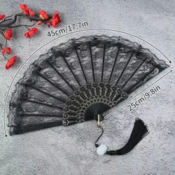 Vintage Silk Chinese Art Decorative Bamboo Hand Fan (C15)