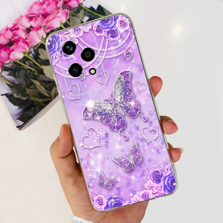 Floral Transparent Soft Silicone Phone Case - Protective Bumper