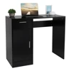1 Drawer 1 Door Compact Computer PC Laptop Desk Table Workstation Home Office (Black) 2