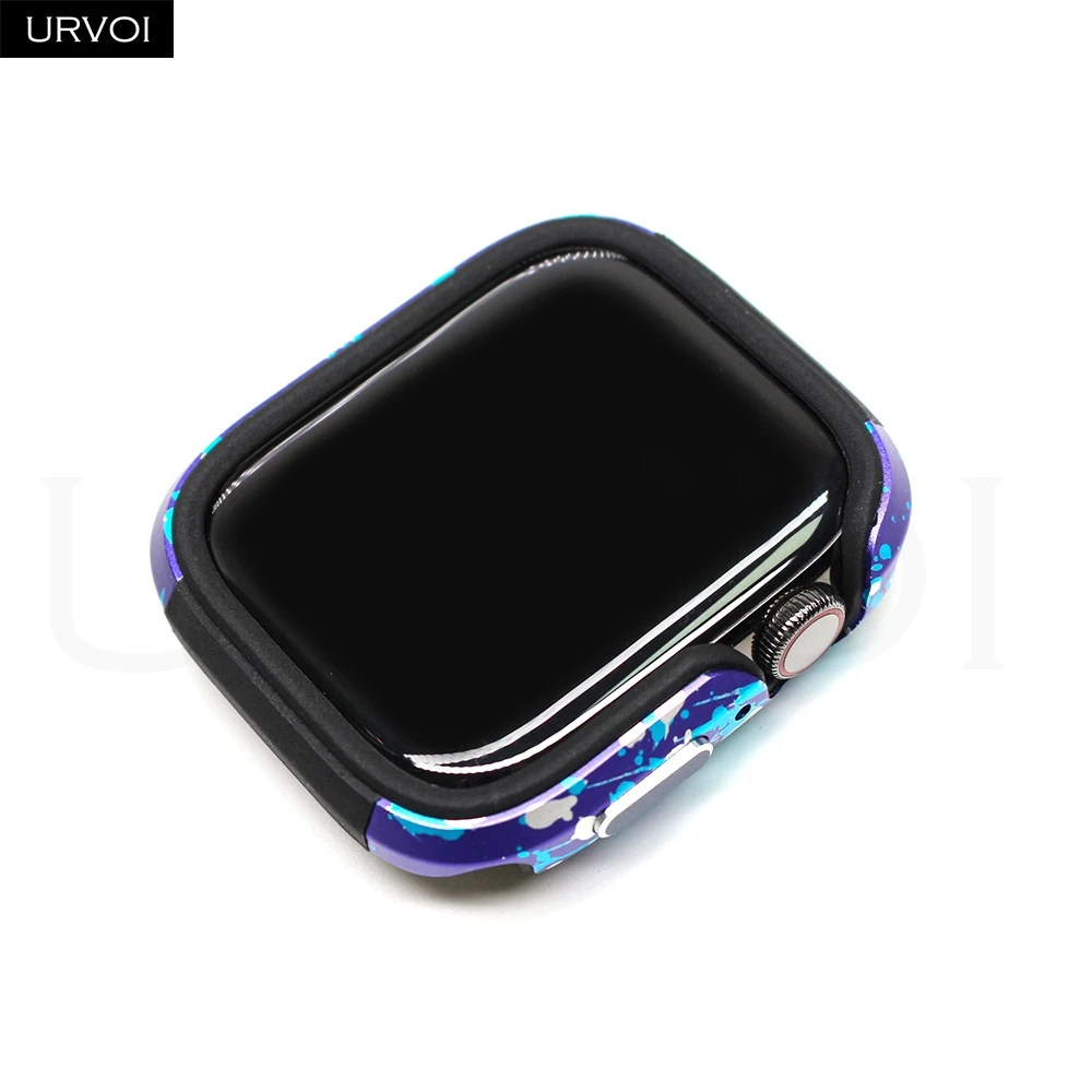 URVOI Aluminum Hard Bumper with TPU Cover and Colored Graffiti Design