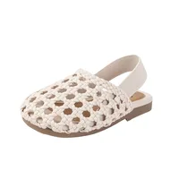 Sandales tissées traditionnelles pour jeunes enfants, été 2026, nouvelles chaussures plates rétro pour bébés, sandales décontractées pour filles, chaussures pour bébés 5