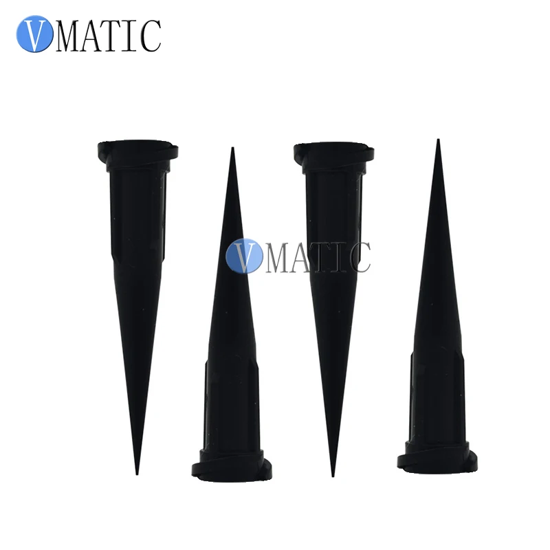 Dispensing Needle 100Pcs 27G TT Glue Dispensing Tapered Tips Black Plastic Needles