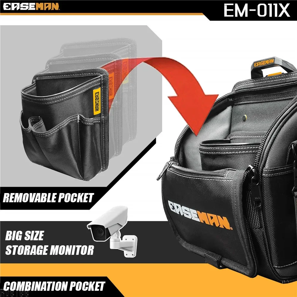 EASEMAN 1800D Heavy Duty Quick Hanging Tool Bag Top Quality with Zipper for Electrician Tools Man Gift 3