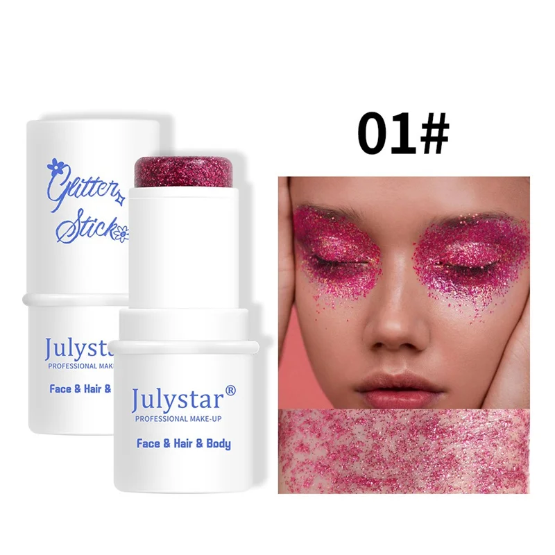8color Glitter Sequin Stick Multifunctional Face Lip Hair Body Sequins Flash Eyeshadow Festival Stage Makeup Decoration holographic glitter makeup,glitter gel makeup,glitter makeup