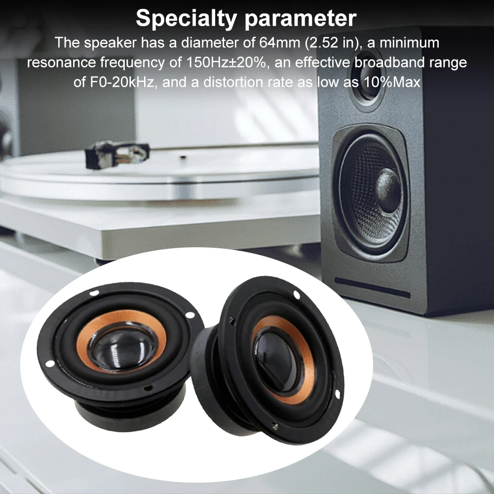 2 Inch 3W Speaker Full Frequency Bass Loudspeaker 4Ohm Full Range Speaker 64MM Circular Small Audio Speaker