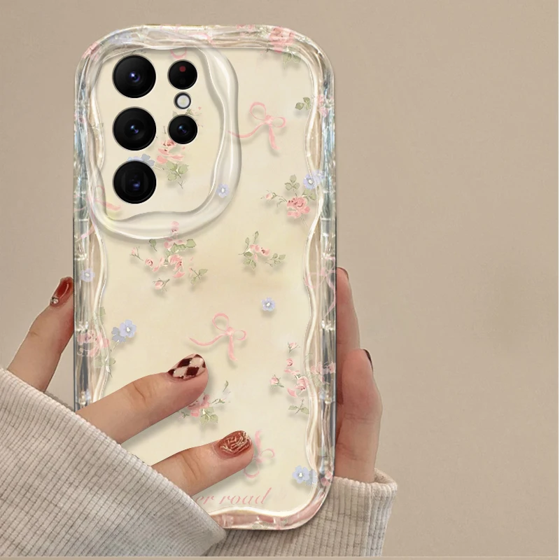 Elegant Clear Rose Floral Phone Case