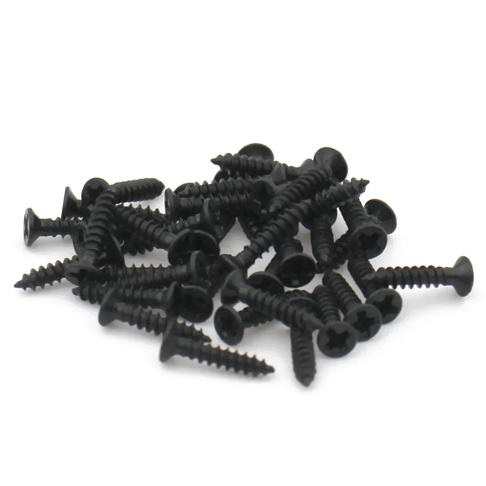 Self Tapping Screw Black Phillips Carbon Steel M1 M1.2 M1.4 M1.5 M2 M2.6 M3 M3.5 M4 M5 Cross Countersunk Flat Head 100pcs/lot