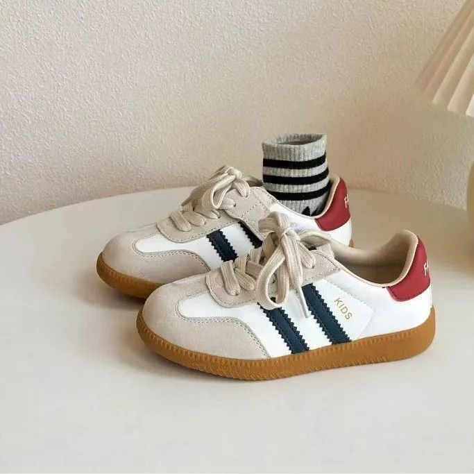 2024 Boys And Girls Canvas Shoes Children's School Performance Shoes Fashion Children Biscuit Bottom Breathable Kids Shoes 2