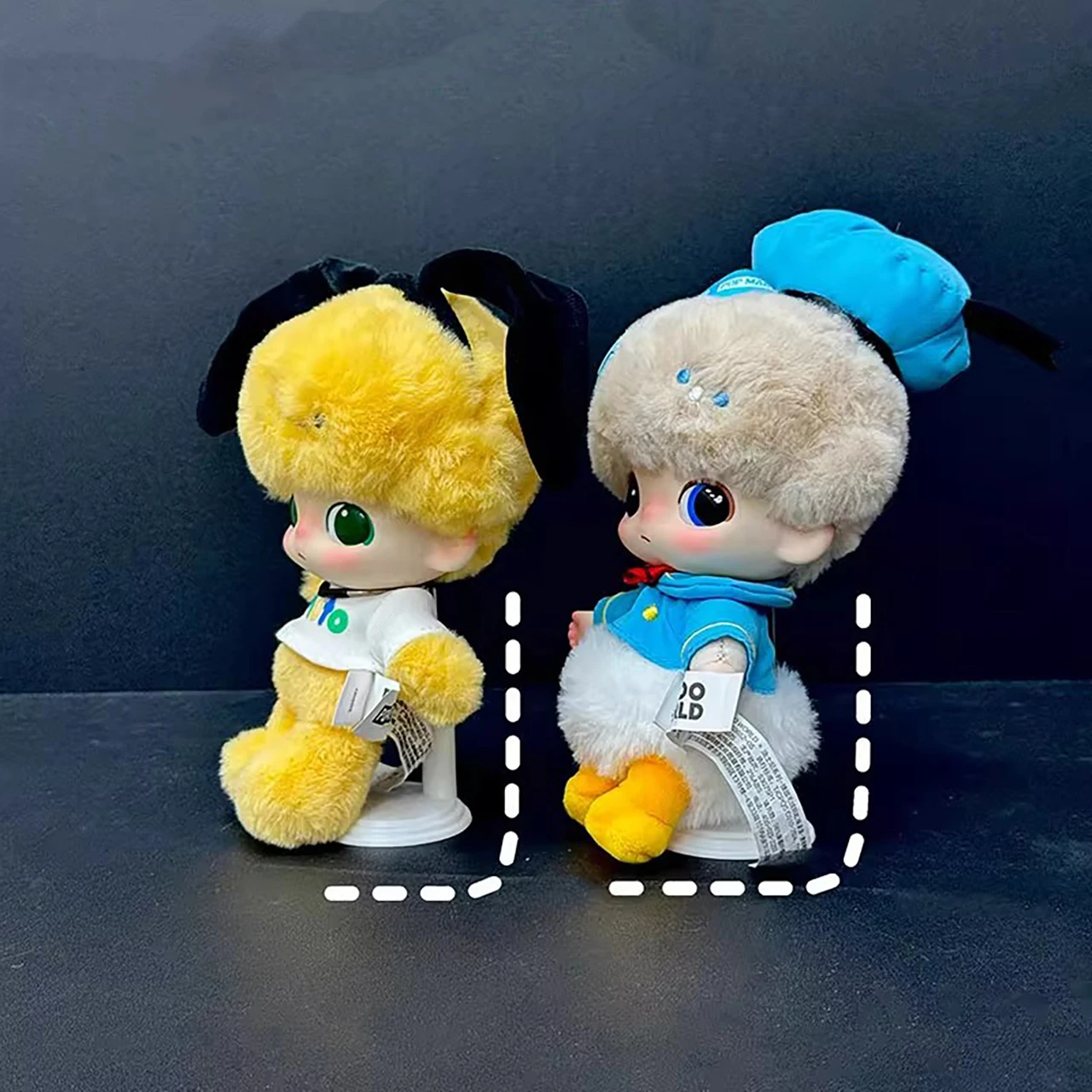 Adjustable Plush Doll Holder Display Rack for Bubble Mart Labubu Organizer Stand in-stock Figurines Ornaments Collection Shelf