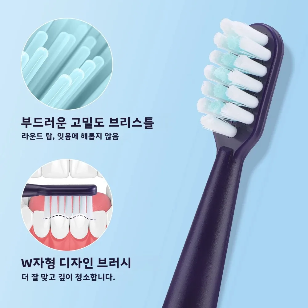 성인 남녀 공용 전동 칫솔 6가지 모드 음파 전동 칫솔 4개의 칫솔모 IPX7 방수 음향 전동 USB