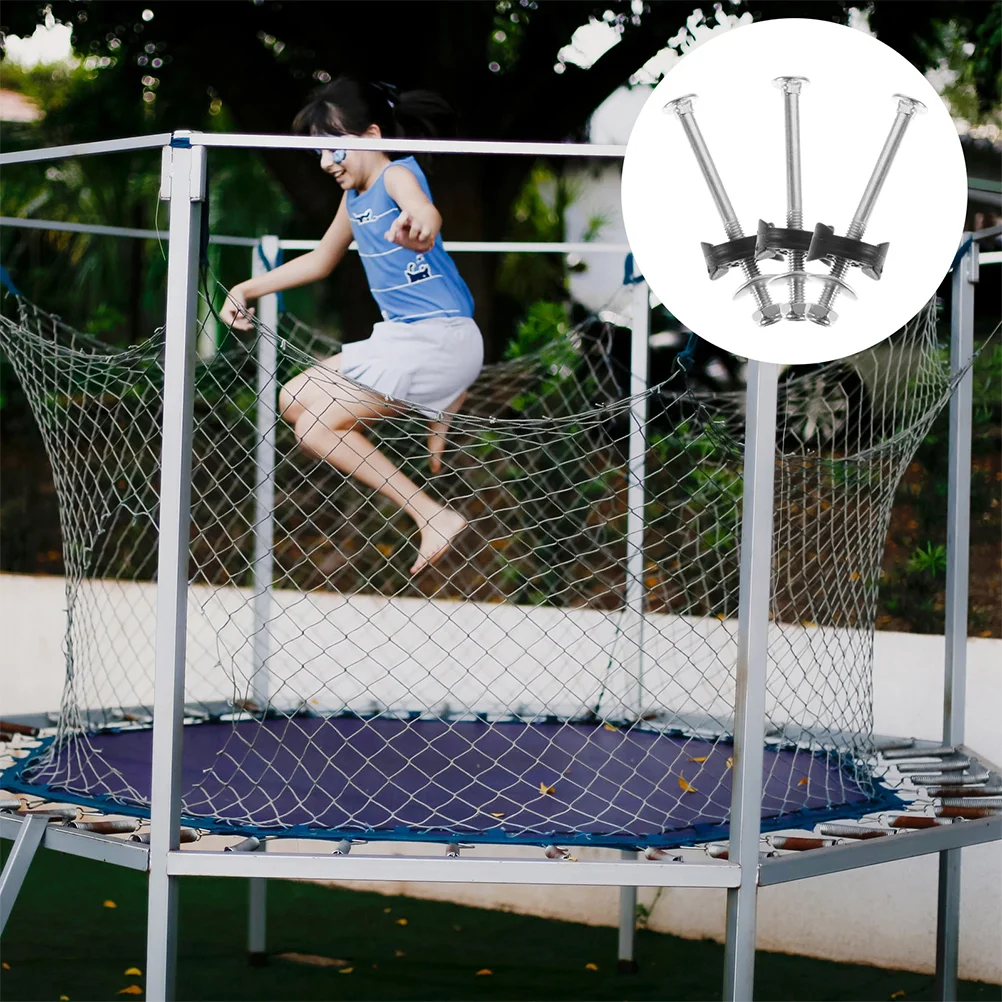 

48 Pcs Trampoline Anti Falling Screws Sturdy Long Professional Wear-resistant Carriage Galvanized Steel for