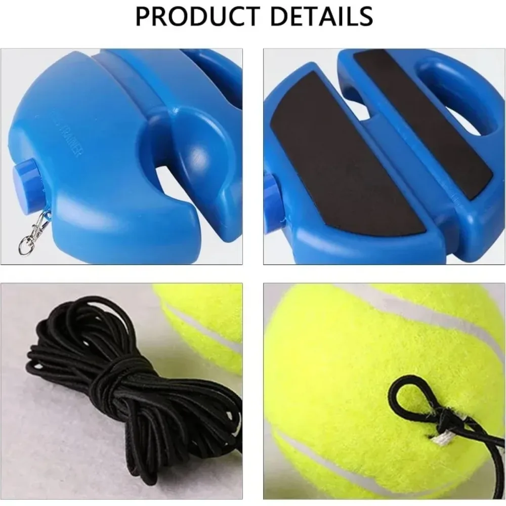 Attrezzatura per Allenamento Tennis con Corda e Base Antiscivolo, Palle da Tennis per Pratica, Trainer per Tennis con Palle di Rimbalzo - immagine 4