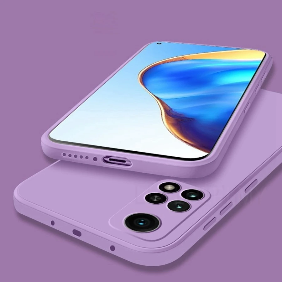 Sleek Square Liquid Silicone Soft Case - Full Protective Cover