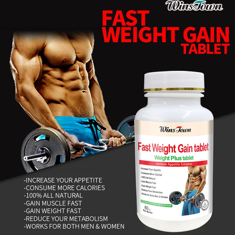 

60 Pills Weight Gain tablet Rapid muscle augmentation Rapid weight gain Consume more calories chewable