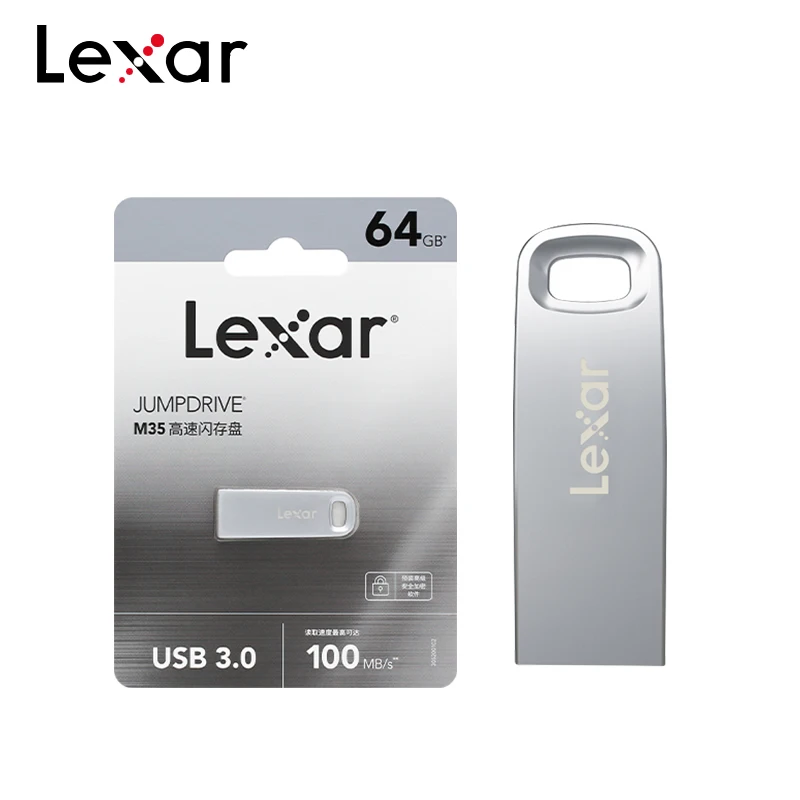 Usb 3.0 Lexar M35 Usb Flash Drive Reading Speed 64gb 100mb/s Metal