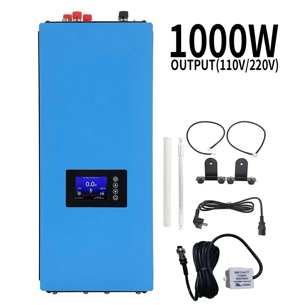 1000W wind grid tie inverter for 3 phase AC wind turbine generator 22-65V/45-90V MPPT Pure Sine Wave with LCD&Dump Load resistor