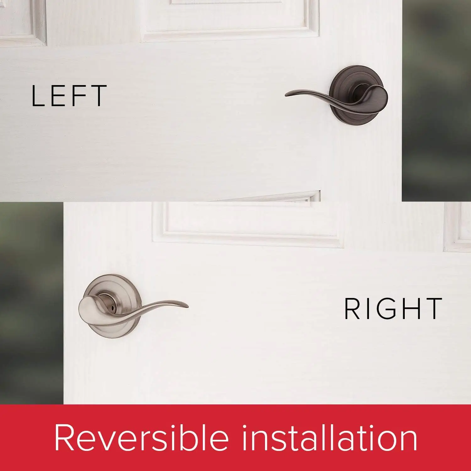 Satin nickel finish close-up