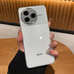 Translucent Shockproof Silicone Case with Camera Protection and Lens Film for POCO F7 Ultra (White)