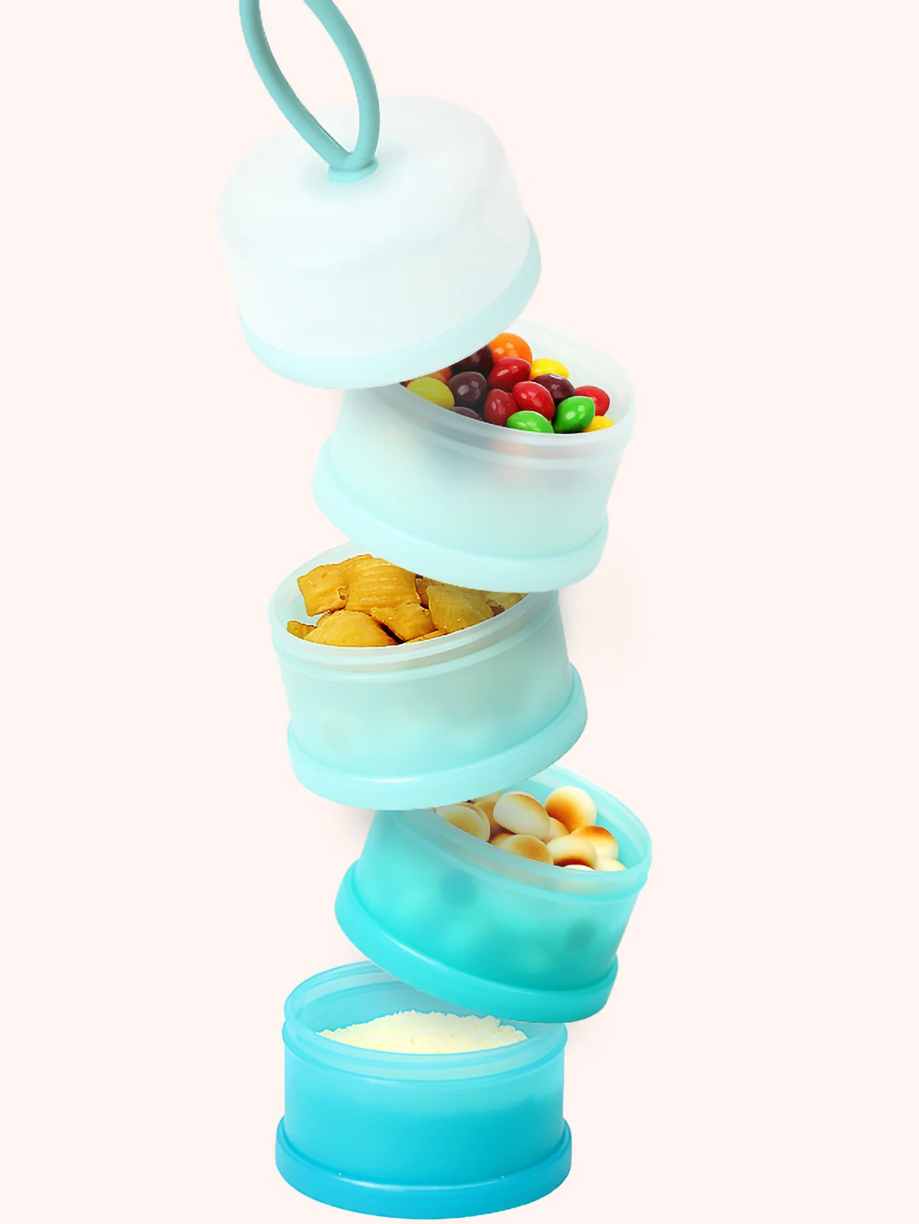 1pc-Mobile formula milk dispenser, formula milk container, portable dispenser container