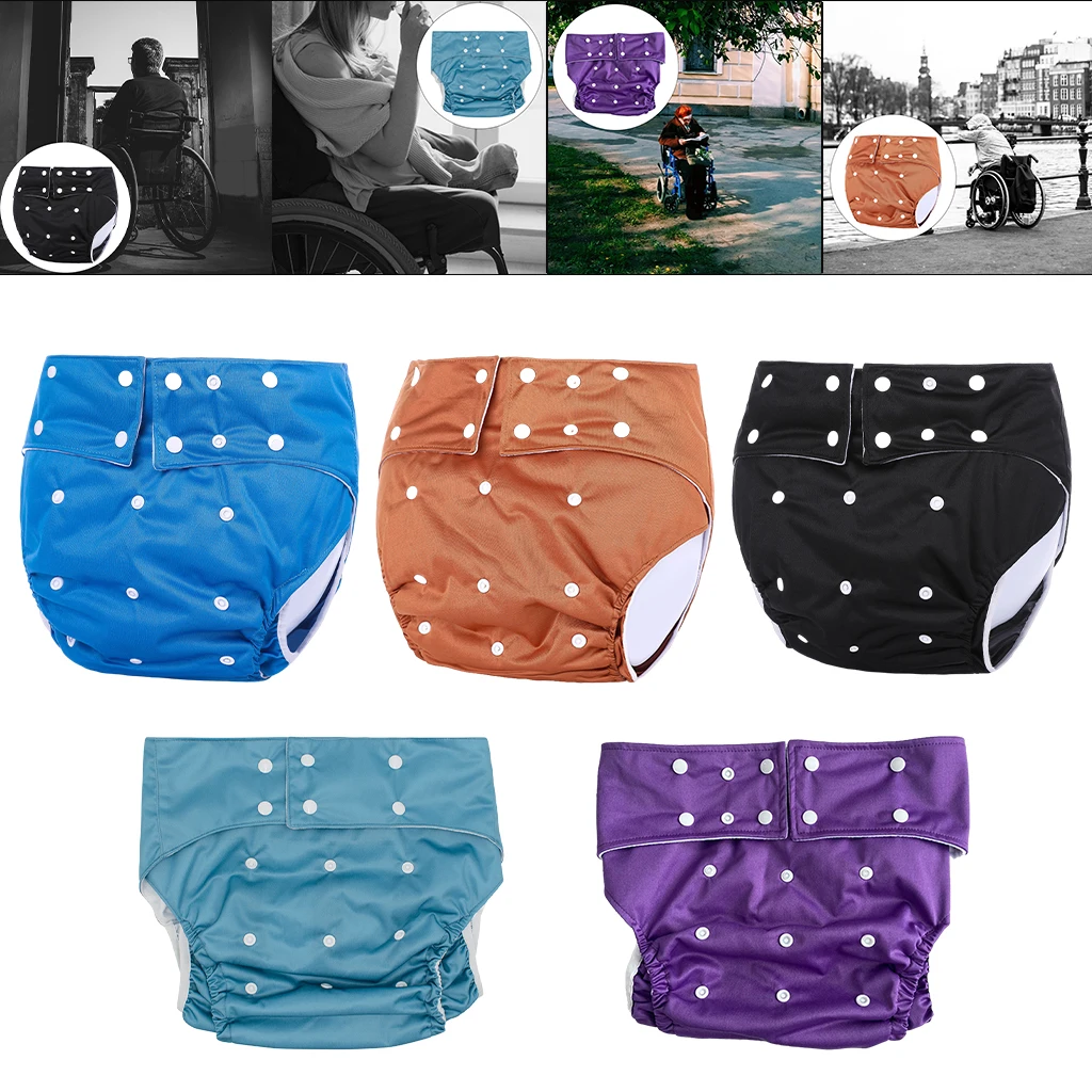Reusable Adult Diaper for Incontinence Washable Easy to Dry TPU Coat Undewear 4