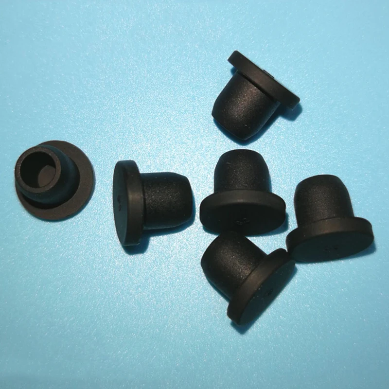 

5Pcs Rubber Plug Silicone Stopper Waterproof Washer Protective Softness Black 2.7-8.5mm Buckle Hole Sealing Non-slip Foot Mat
