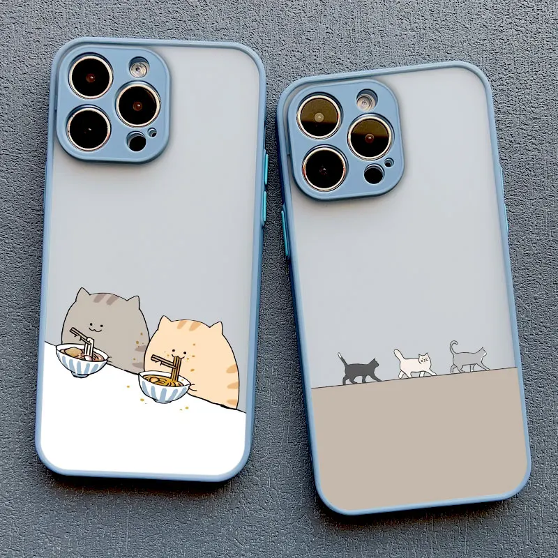 Gestapelte Katzen-Handyhülle für iPhone 17 16 15 14 13 12 11 Pro Max 13 12 Mini X XR XS Plus – Matte Hülle, süße Geschenke für Mädchen, Handyhülle – Detail 12