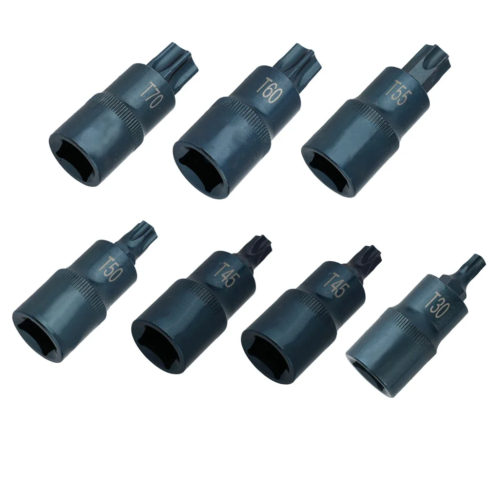 1Pc Torx Screwdriver Bit 1/2inch Socket Bits Adapter T30/40/45/50/55/60/70 Adapter Hand Tools For Ratchet Wrenches