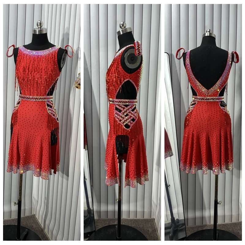 

Костюм GOODANPAR для девушек, профессиональное платье для латиноамериканских танцев, женская одежда для сценических танцев, одежда для сальсы, танцев