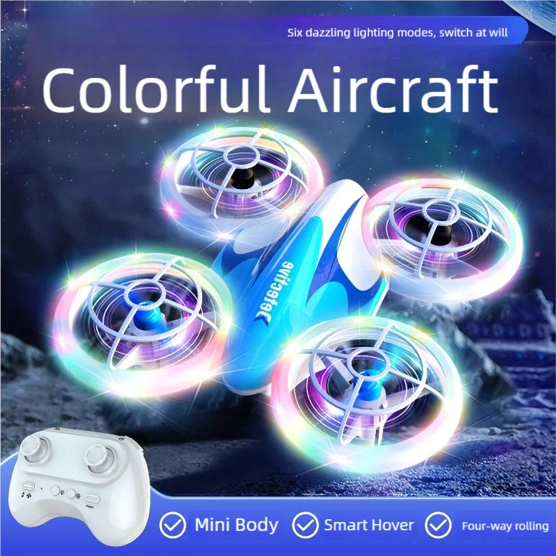 2.4G 4CH Mini RC Drone Quadcopter Kids Flying Toy with LED Light Remote Control Aircraft Helicopter for Adults&Boys&Girls gifts 1