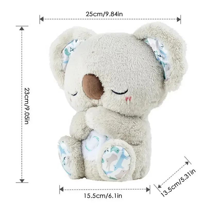 Plush toys Kawaii Koala Otters Rabbit Baby Doll Toy Gifts Soothing Musical Light Relief Anxiety Breath Sleep Sensory