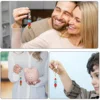 50Pcs Blank Beadable Keychain Bars,Metal DIY Bead Keychain Bar Charms Eady Detachable Key Chain Making Accessories 4