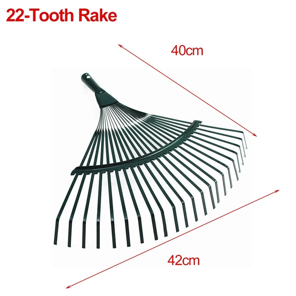 Garden Leaf Rake Hay Deciduous Farming Rake 22-tooth Garden Tool Without Handle Home Ripper Tool