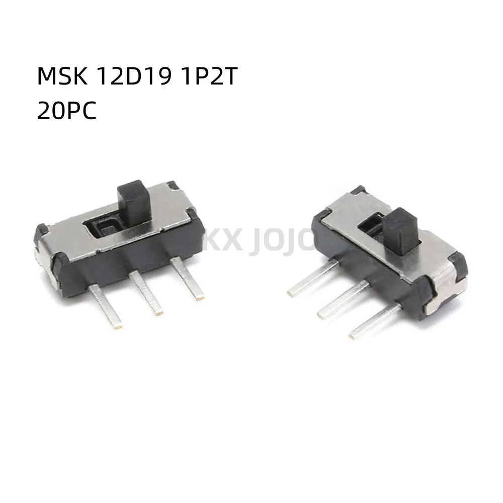 

Toggle Switch MSK-12D19 G2 SPDT 1P2T SMD 3 Pin PCB Panel Horizontal Slide Switch 20Pcs/lot
