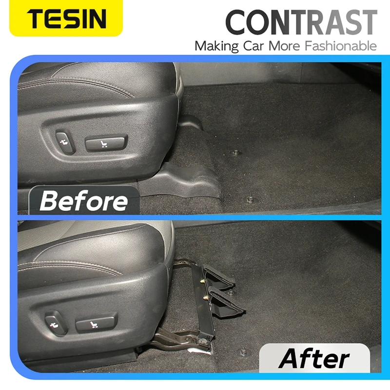 TESIN Car Front Seat Under Fire Extinguisher Holder Adjustable Mount Bracket for 4Runner 2010 2011 2012 2013- Up Accessories