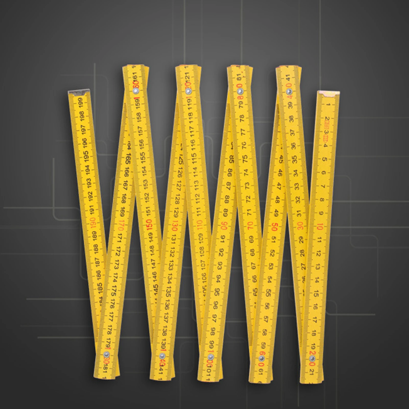 목수 건설 건축업자용 나무 접이식 눈금자, 2 계량기 10 접이식 나무 마당 스틱 눈금자, 주택 개량