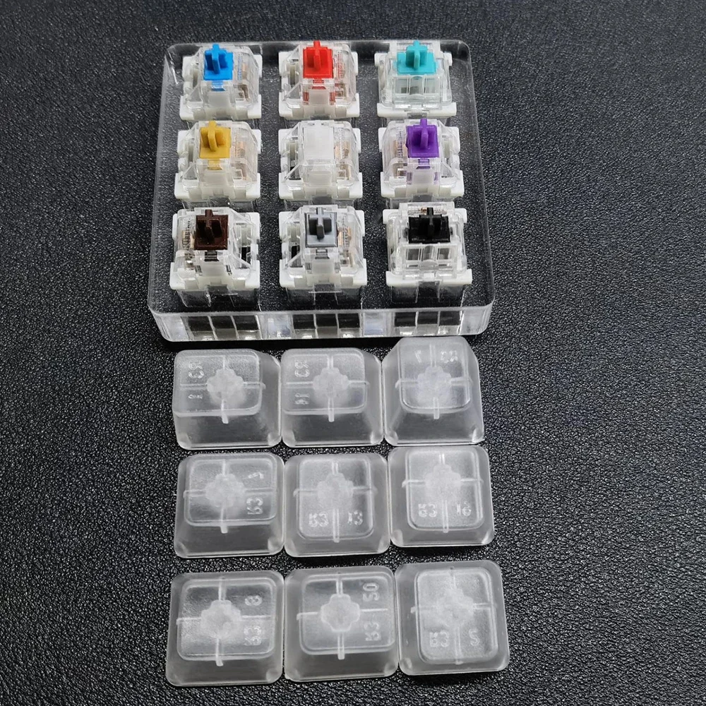 9/12 기계식 키보드 게임용 스위치 테스터 용 키 Outemu 스위치 블루 선형 Clicky Silent Silver White Axis 게임 사용자 정의