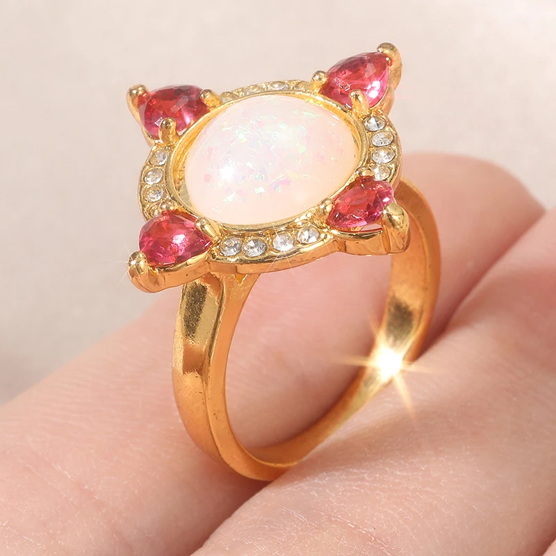 

Luxury Women Ring Zinc Alloy Carving Gold Color Inlaid Zircon Stones Couple Ring Bridal Engagement Wedding Jewelry