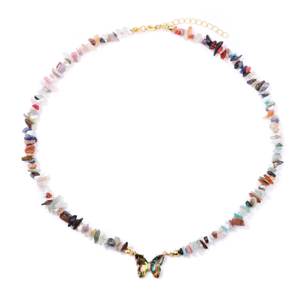 Natuurlijk Malachiet Grind Kralen Ketting Crystal Vlinder Bedelketting Armband Haar Dreadlock Accessoires Voor Vrouwen Sieraden