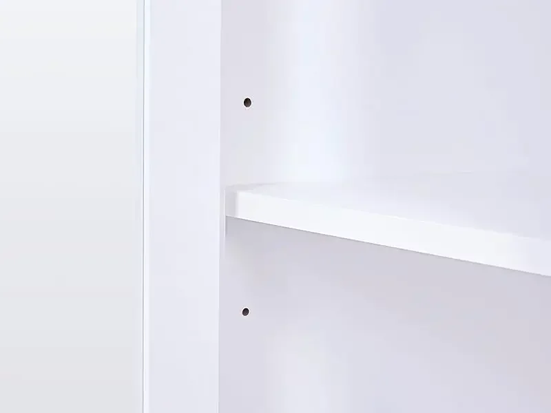  Farmhouse Wine Bar Cabinet with Adjustable Shelves