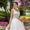 Ivory Women A-line Bridal Gowns Elegant Sleeveless Lace Applique Wedding Dresses Formal Party Exquisite Design Vestidos De Novia 3
