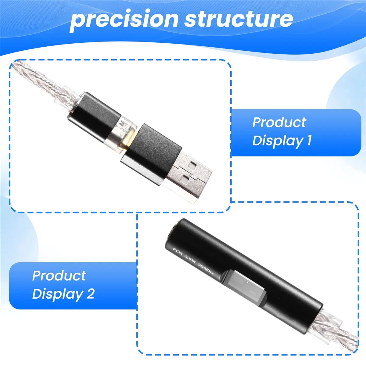 (A32M) 타입 C - 3.5mm USB-A - 3.5 잭 어댑터 HiFi USB C 오디오 AUX 컨버터 디코더 CX31993 어댑터 케이블 고해상도 디코딩